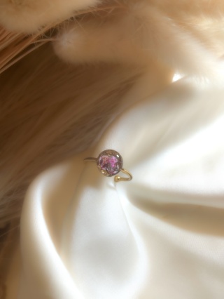 Pierścionek z kwiatami gipsówki