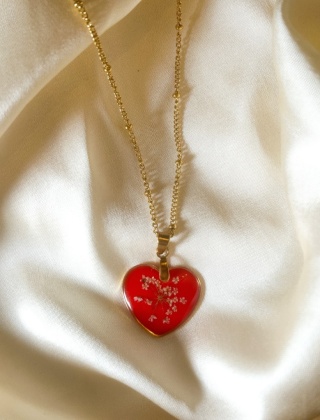 Naszyjnik Serce z kwiatami