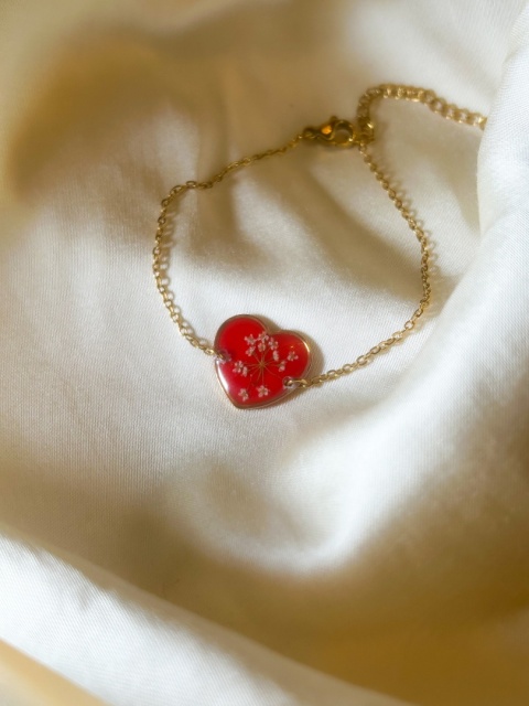 Ręcznie robiona bransoletka z kwiatami – Blask Natury