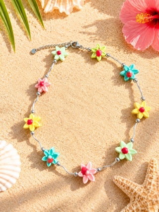 Choker Flower Summer – kolorowy naszyjnik z kwiatkami