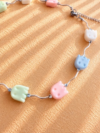 Choker Ghost Pastel – letni naszyjnik z duszkami