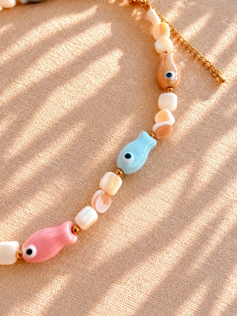 kolorowy naszyjnik handmade inspirowany morzem i wakacjami